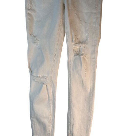 2/$30 ZARA  Size 2 Trafaluc  Distressed White Skinny Jeans - Picture 5 of 13